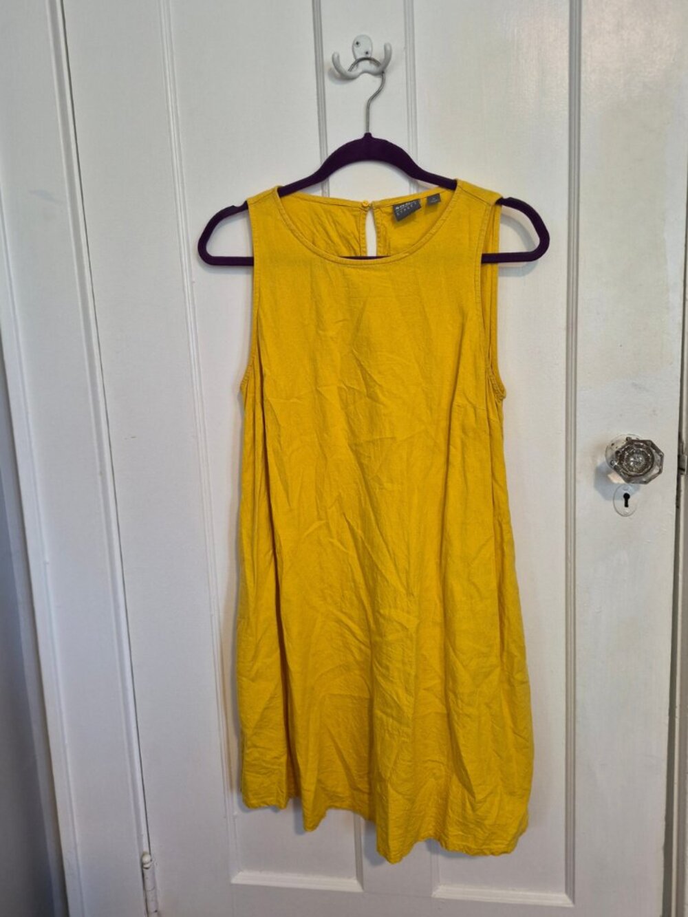 M Yellow Linen Dress